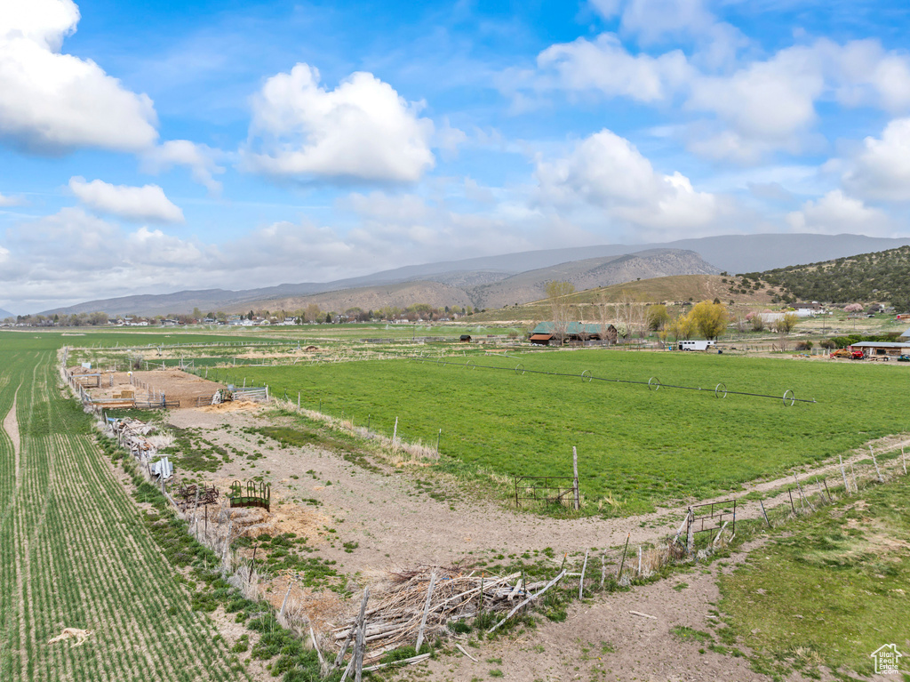 Mountain view with a rural view