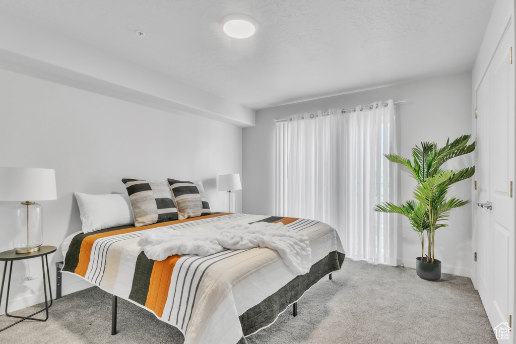 Bedroom featuring baseboards and carpet flooring