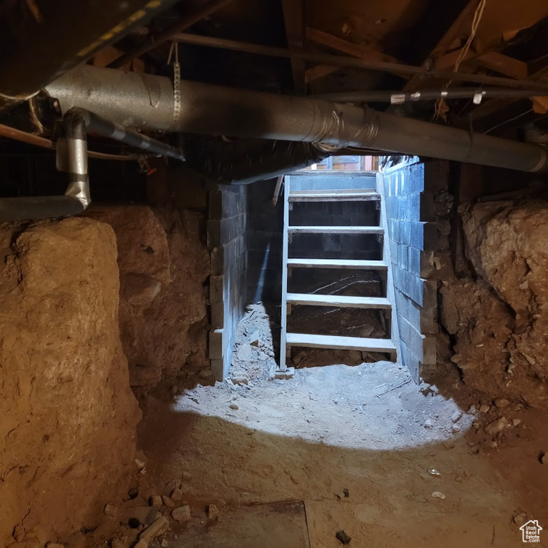 Basement featuring crawl space