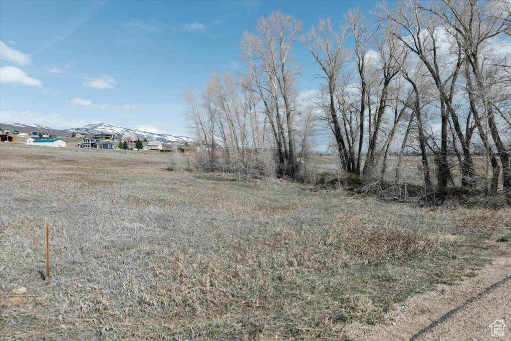 View of yard featuring a mountain view