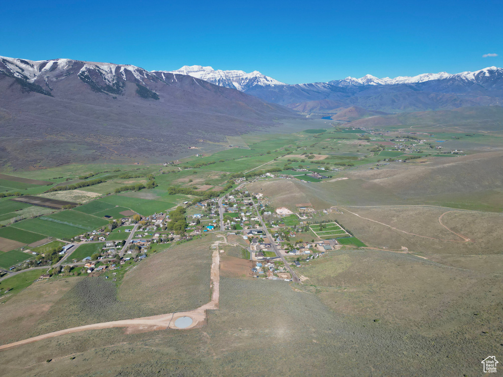 Bird\'s eye view featuring a rural view and a mountain view