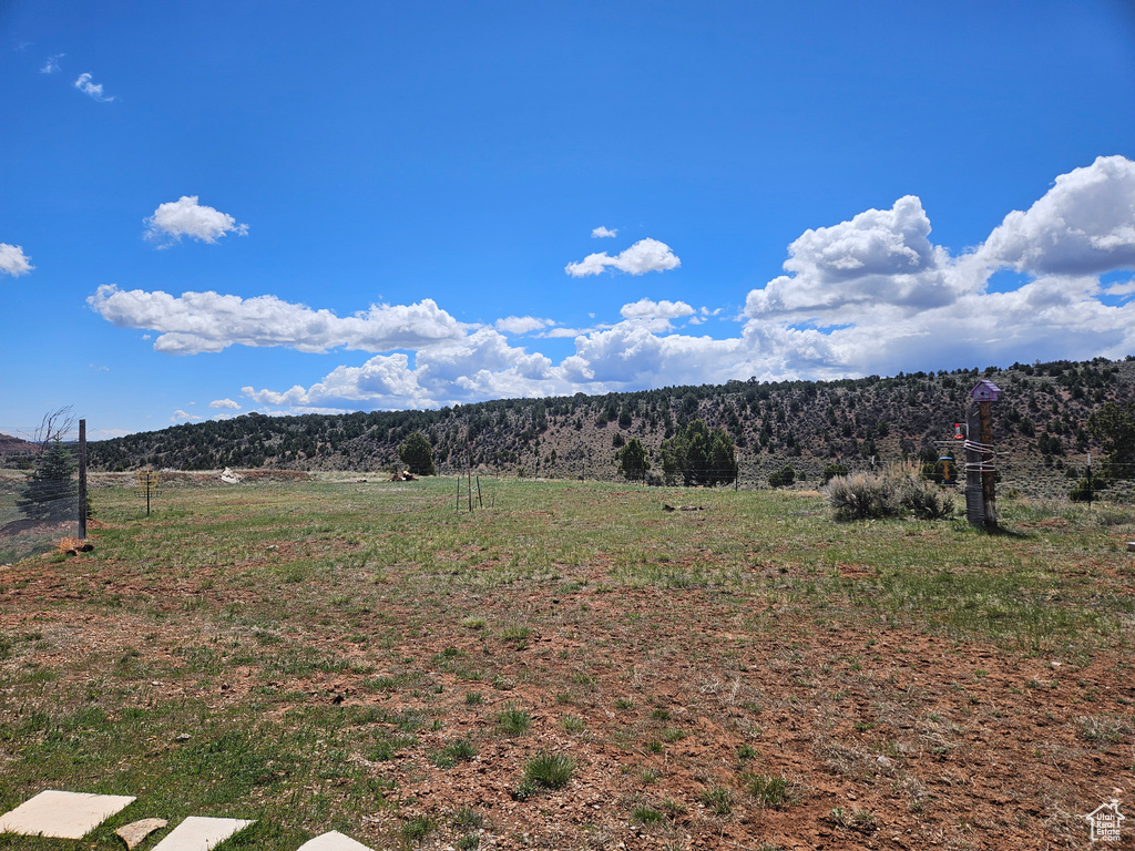 Mountain view featuring a rural view