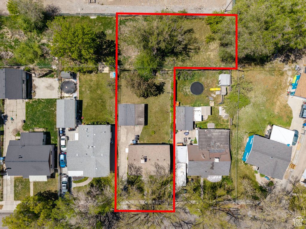 Bird\'s eye view featuring a residential view