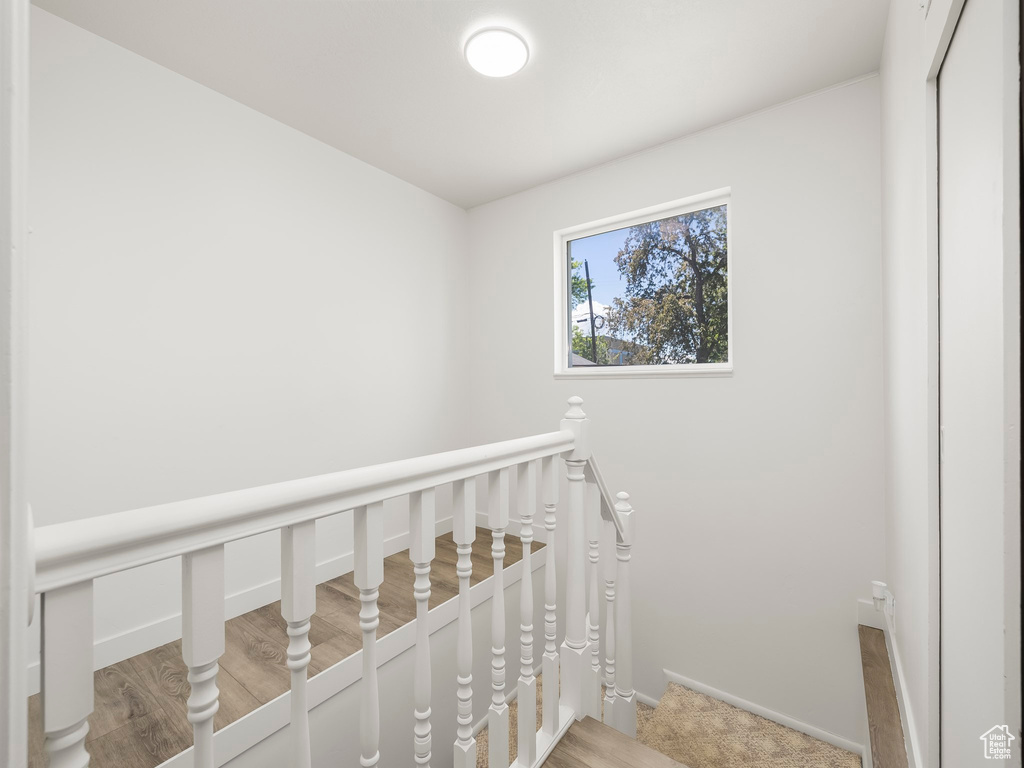 Stairs with baseboards