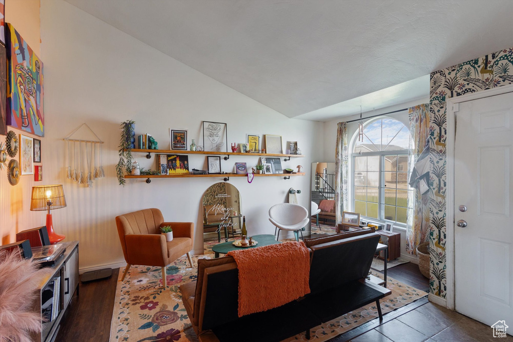 Living room featuring baseboards