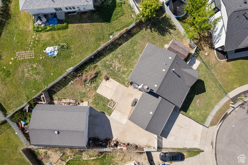 Aerial view with a residential view