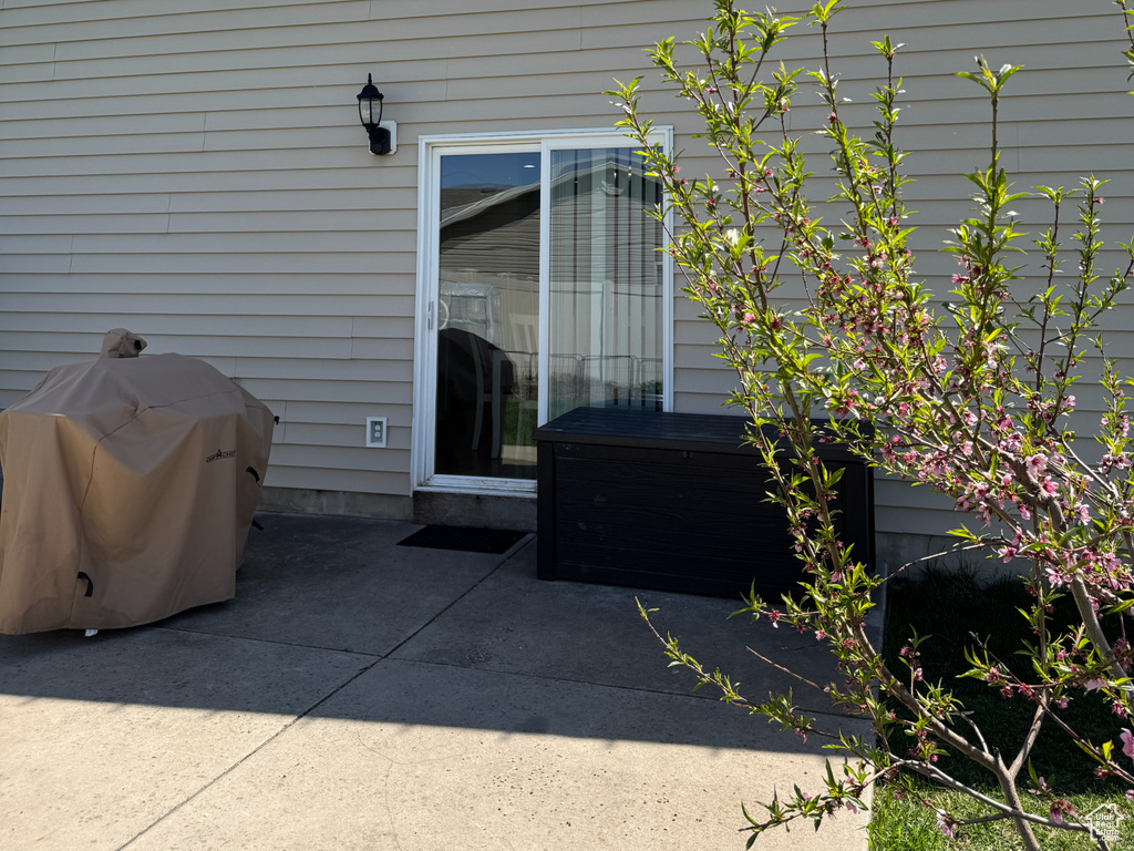 Exterior space featuring a patio area