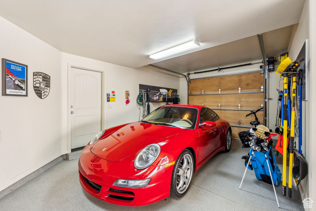 Garage with baseboards