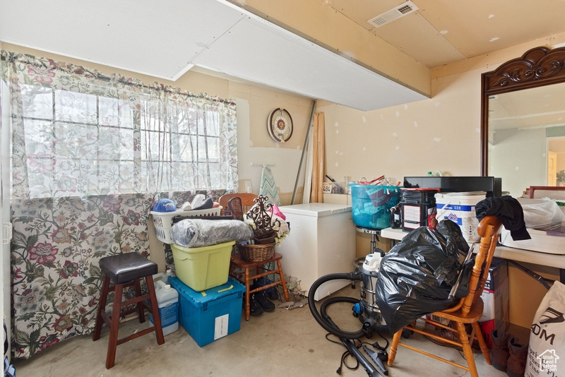 Storage area with visible vents