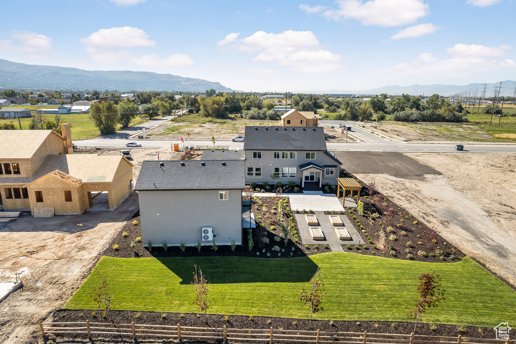 Bird's eye view featuring a mountain view