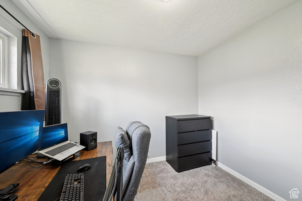 Home office with baseboards