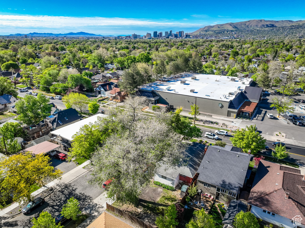 Bird\'s eye view featuring a mountain view and a residential view