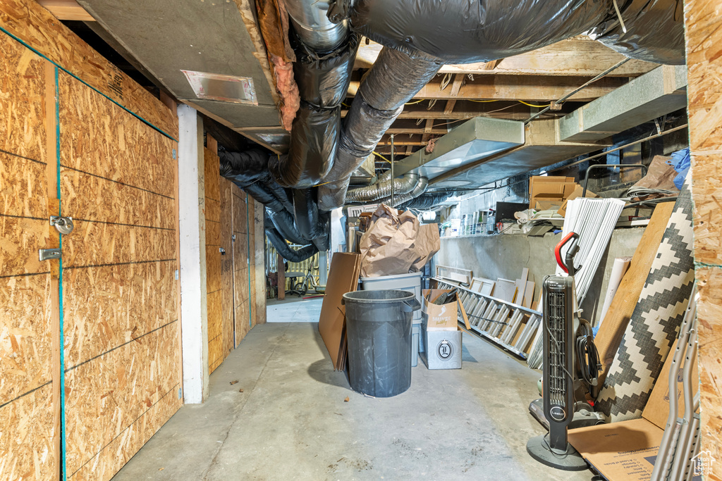 View of unfinished below grade area