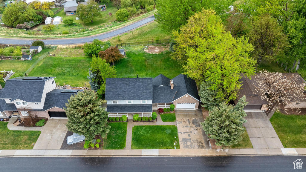 Aerial view with a residential view