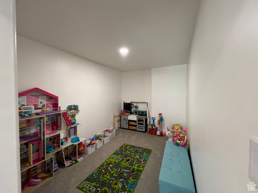 Game room with carpet