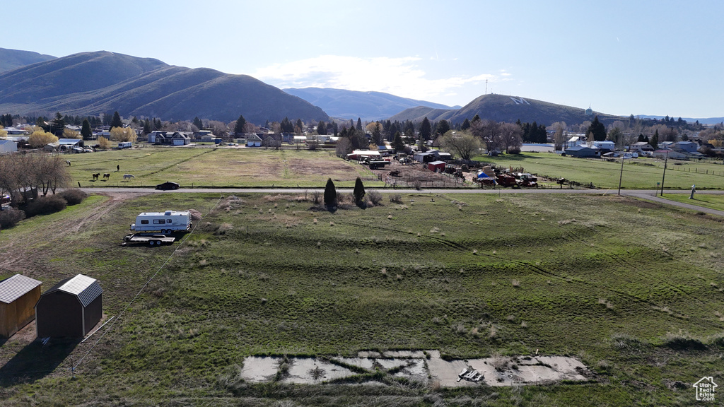 Property view of mountains featuring a rural view