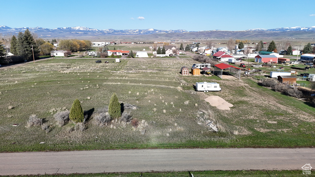 Bird's eye view featuring a mountain view