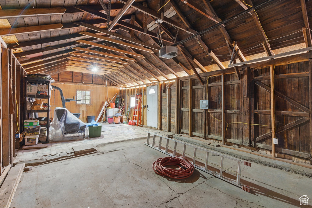 View of unfinished attic