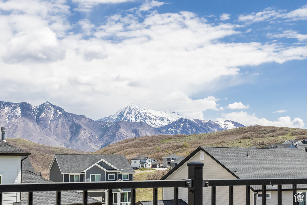View of mountain feature with a residential view