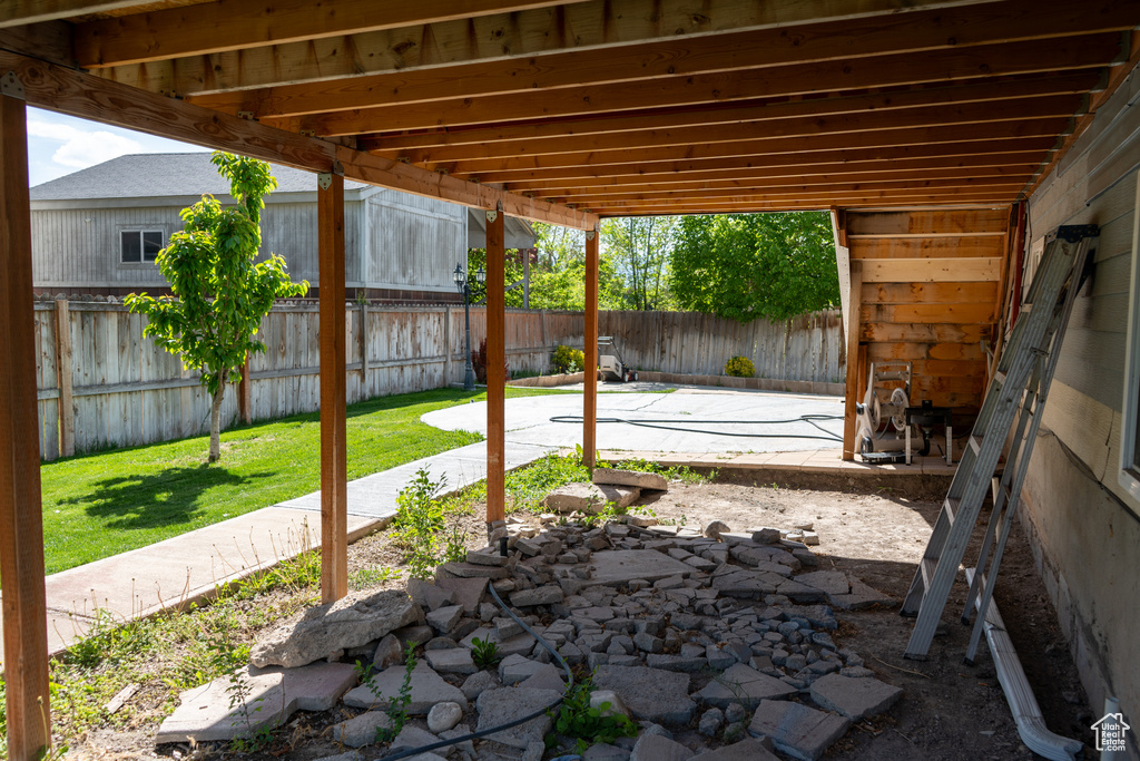 View of patio / terrace featuring a fenced backyard