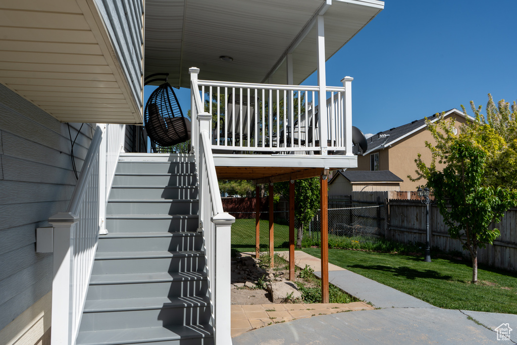 View of stairs