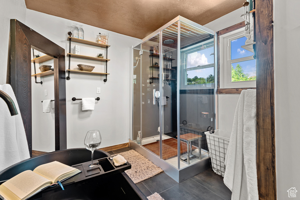 Bathroom with a shower stall