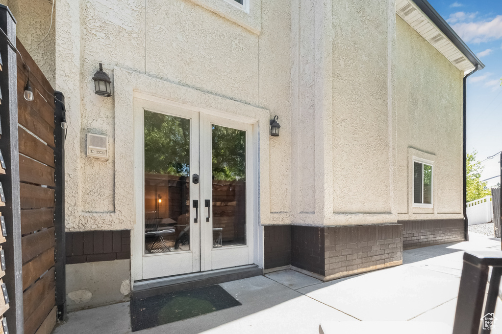 Doorway to property with a patio and french doors