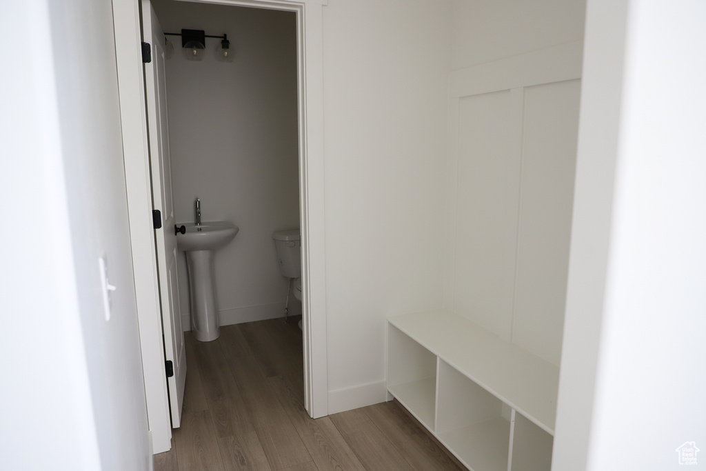 Interior space featuring wood finished floors