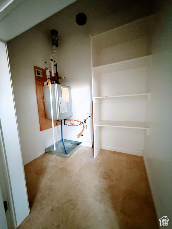 Utility room with water heater