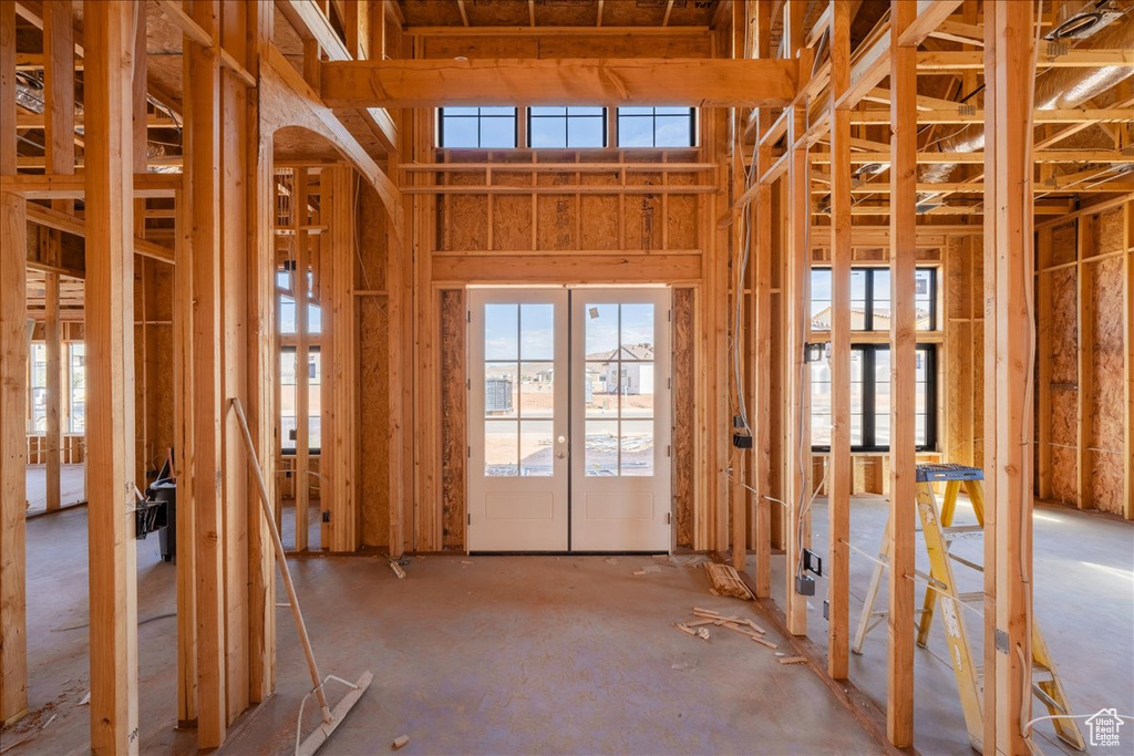 Misc room featuring french doors
