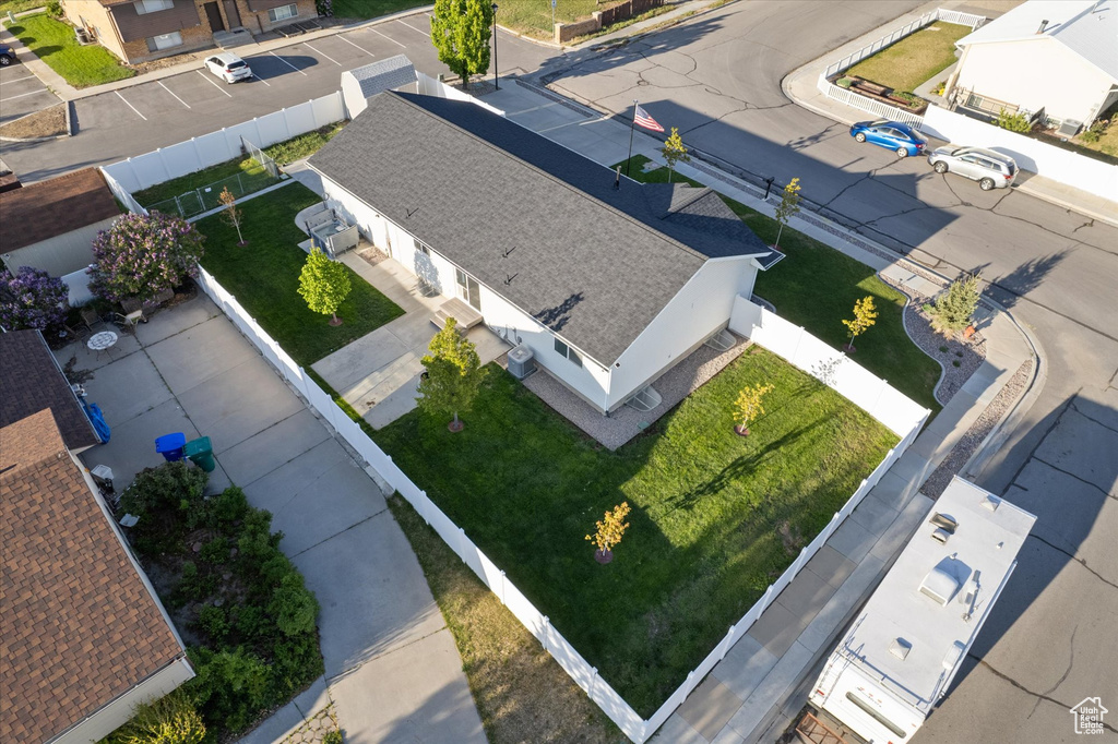 Birds eye view of property