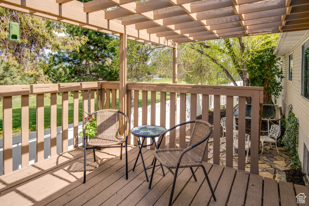 Deck with a pergola