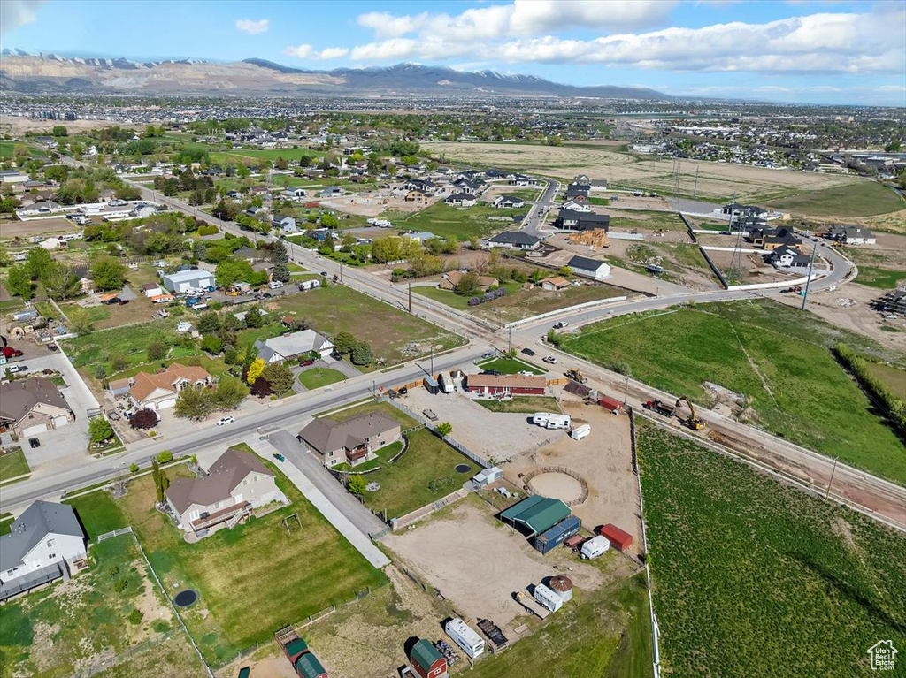 Bird's eye view featuring a mountain view