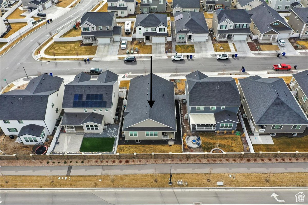 Drone / aerial view with a residential view