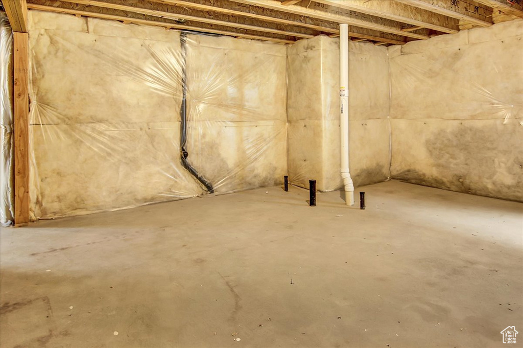 View of unfinished below grade area