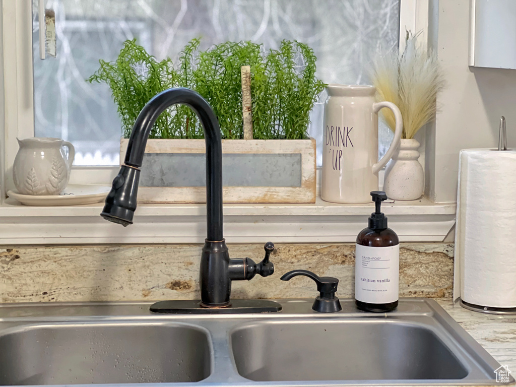 Interior details featuring a sink