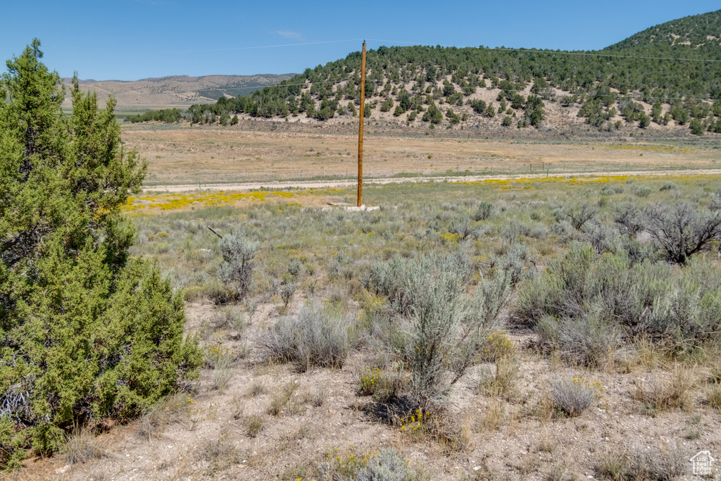 View of mountain feature with a rural view