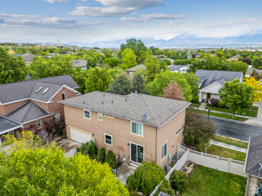 Aerial view of residential area