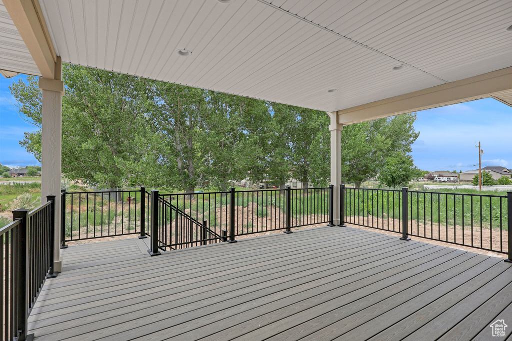 View of wooden deck
