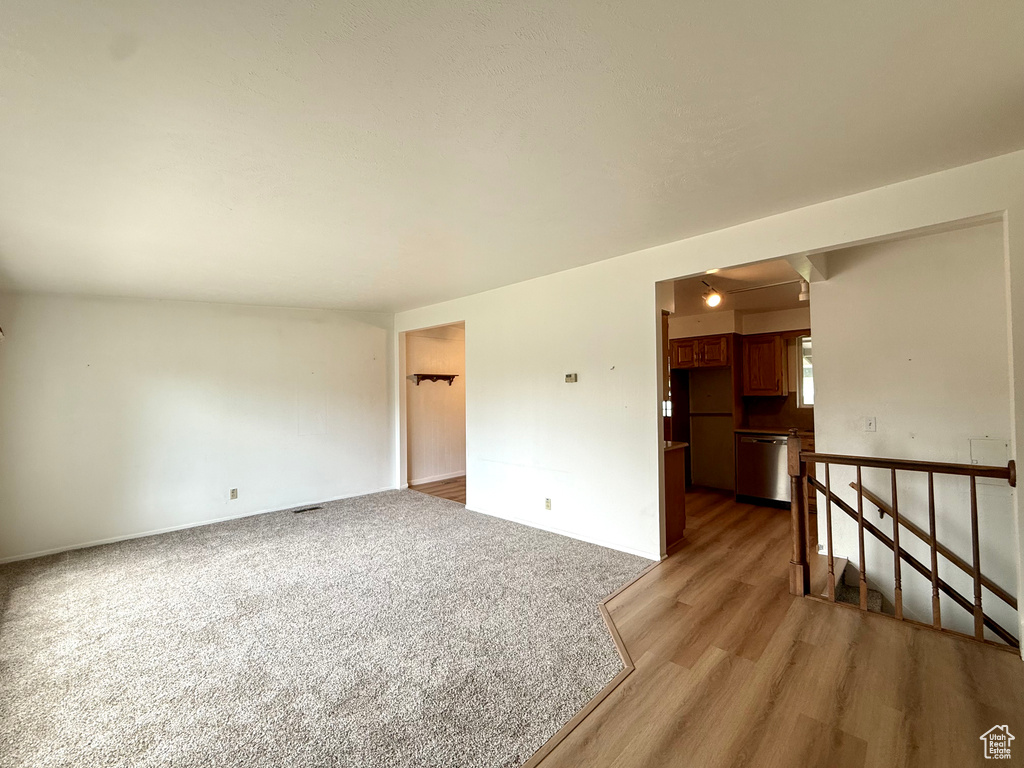 Empty room with light wood-style floors