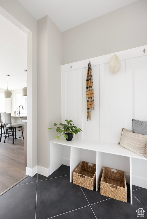 Mudroom with baseboards