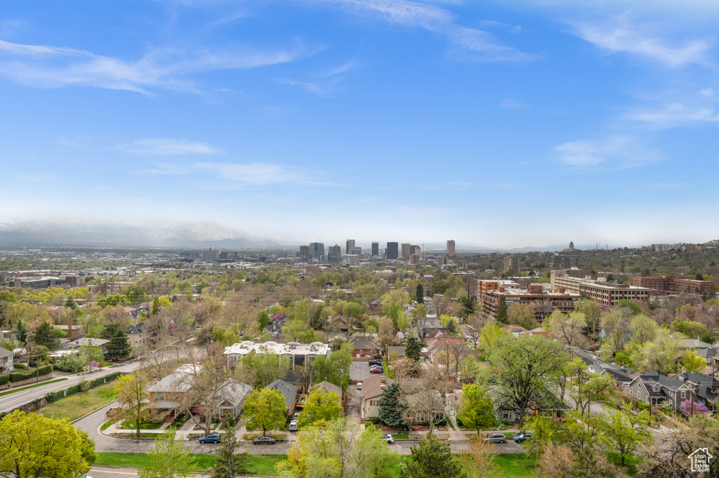 Drone / aerial view featuring a view of city