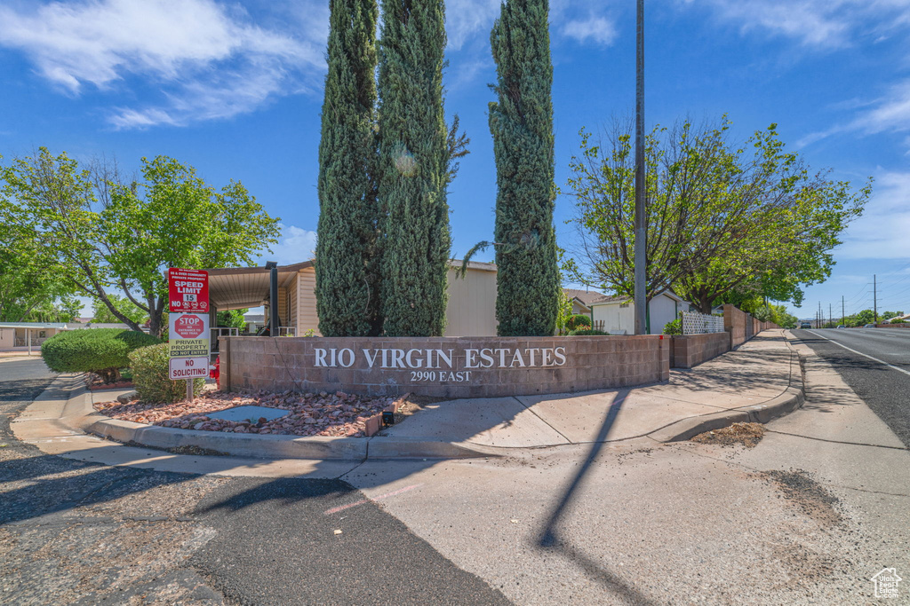 View of community sign