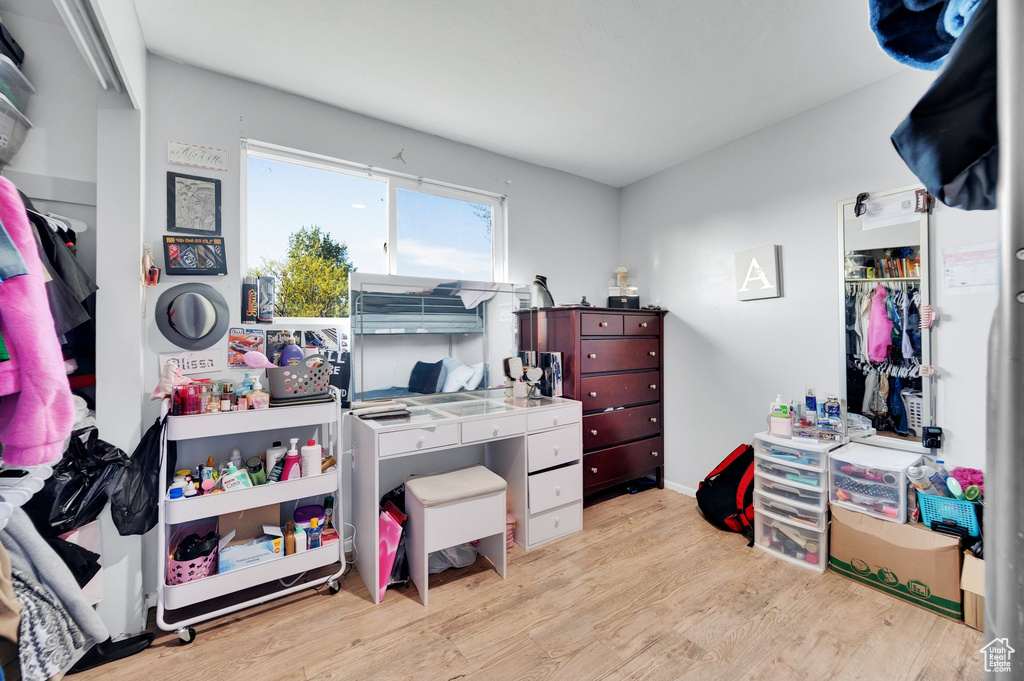 Interior space with light wood-style floors