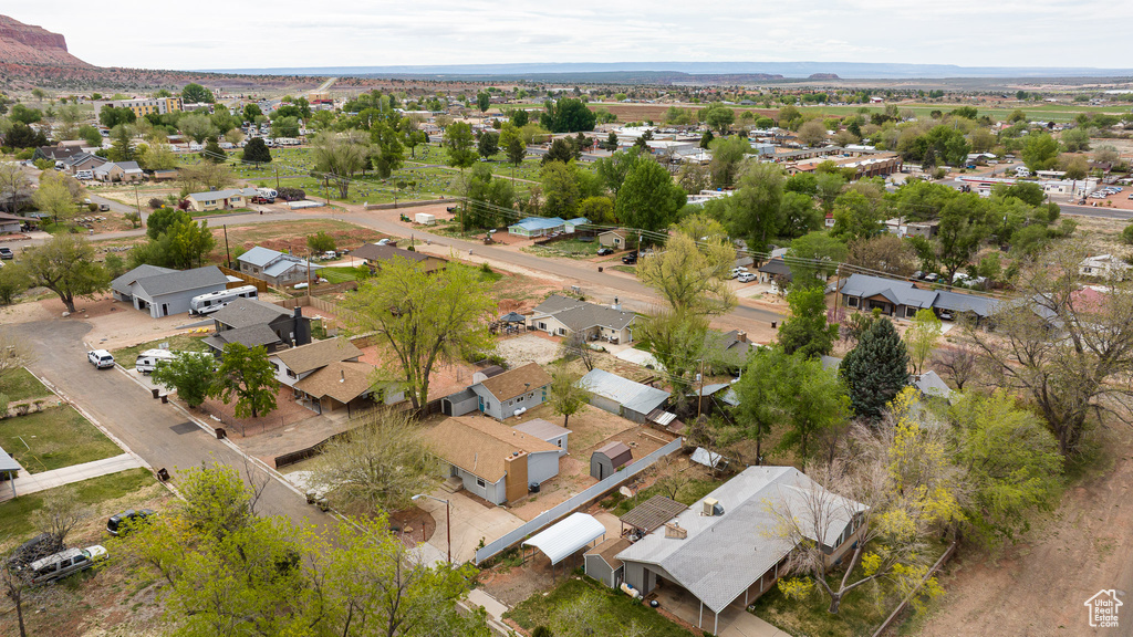 Bird's eye view with a residential view