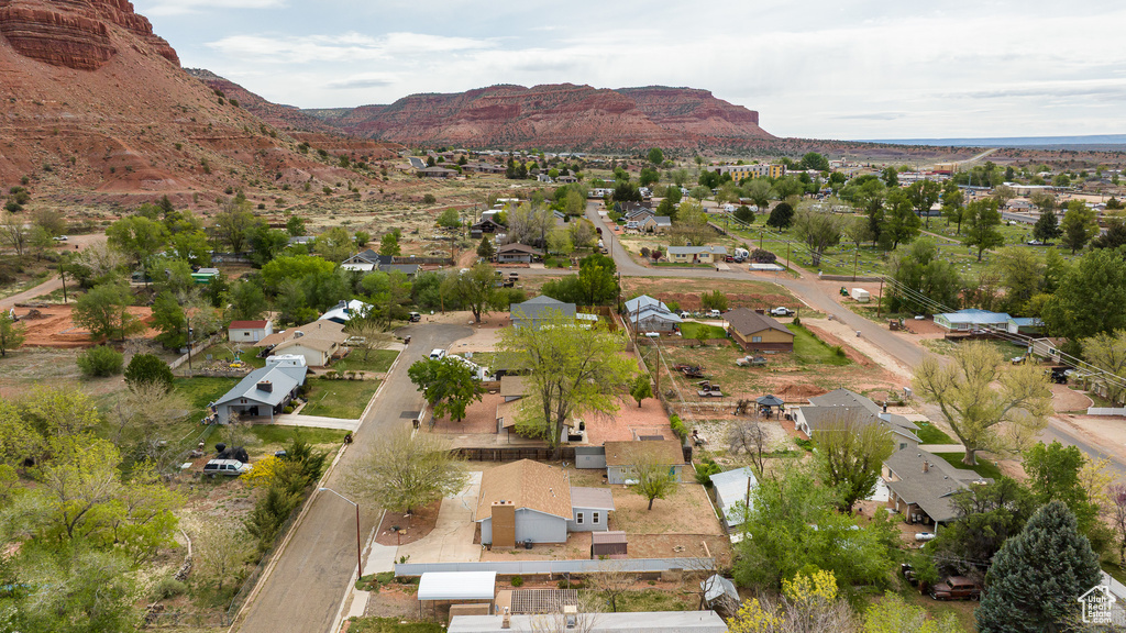 Birds eye view of property featuring a residential view and a mountain view