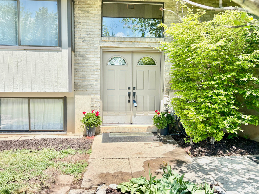 View of doorway to property