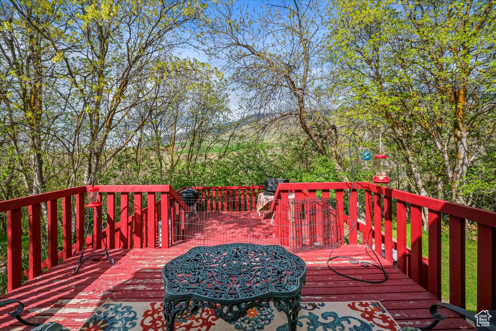 View of wooden terrace