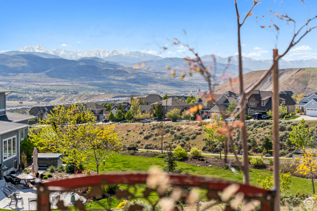 Mountain view with a residential view