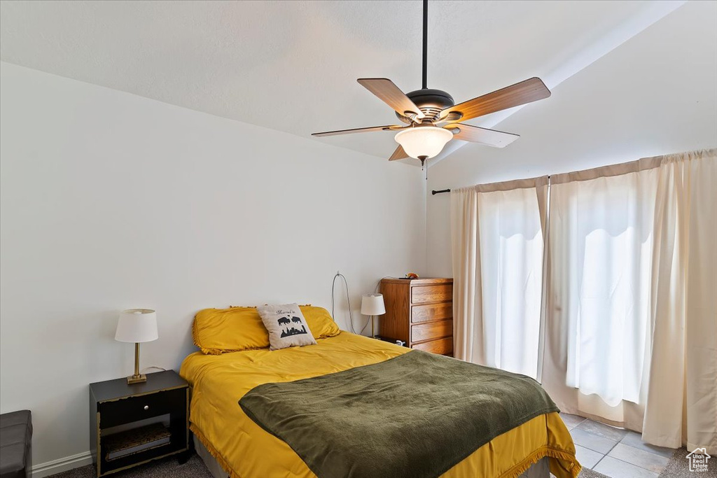 Bedroom with a ceiling fan